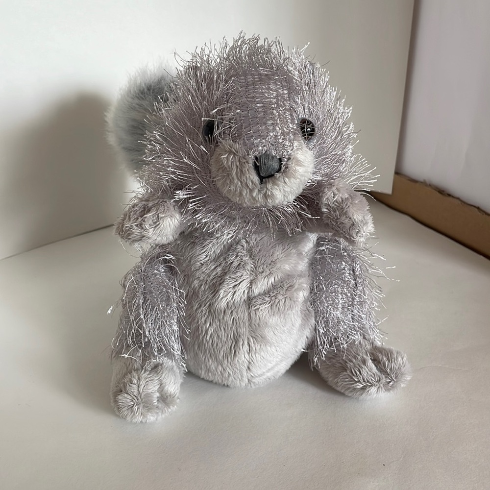 Ganz Webkinz Grey Squirrel HM203 Plush Stuffed Animal Toy Friend NO CODE 8" EUC